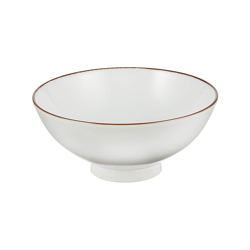 白山陶器 白磁千段 3.5寸飯碗