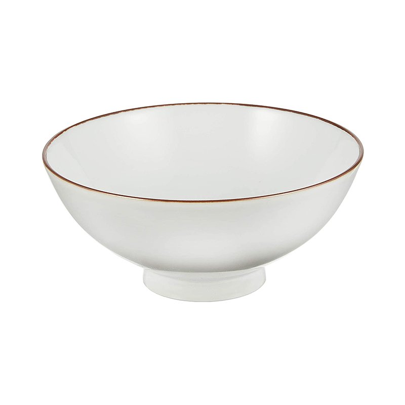 白山陶器 白磁千段 4寸飯碗