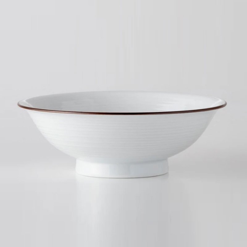 白山陶器 白磁千段 7寸拉麵碗