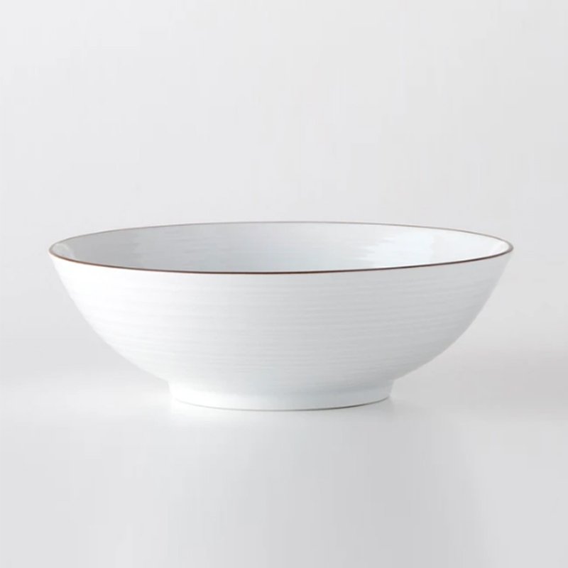 白山陶器 白磁千段 7寸碗公